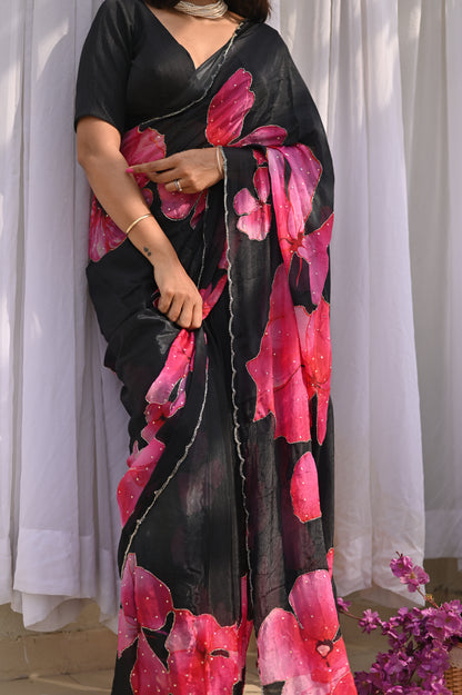 Hibiscus Pure Silk Saree