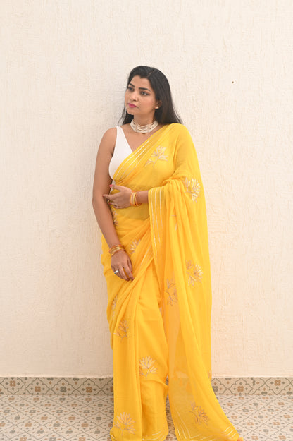 Lotus Mul Saree