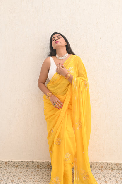 Lotus Mul Saree