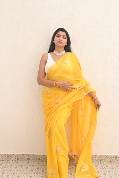 Lotus Mul Saree