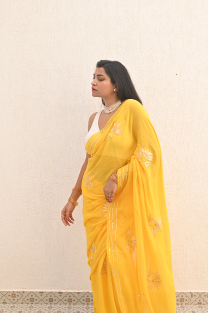 Lotus Mul Saree