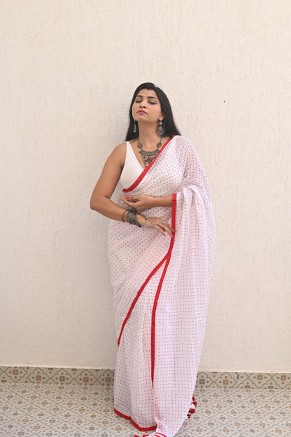 Polka Party Mul Saree