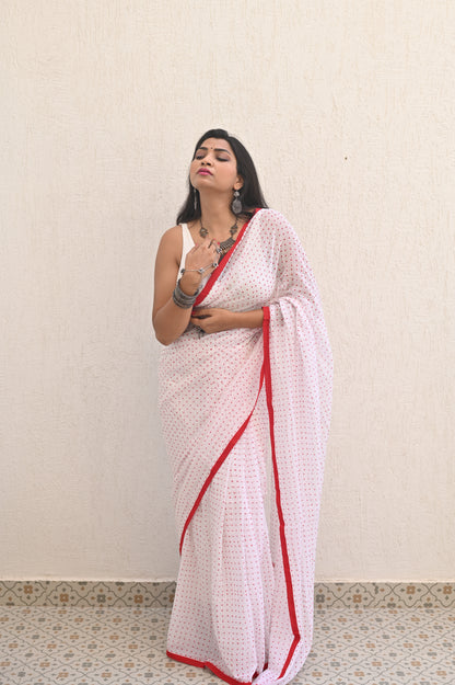 Polka Party Mul Saree