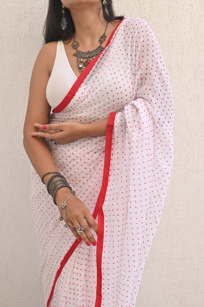 Polka Party Mul Saree