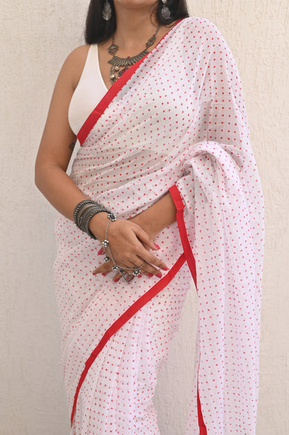 Polka Party Mul Saree
