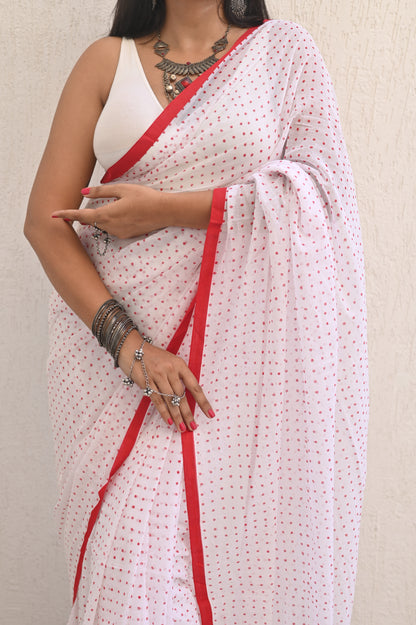 Polka Party Mul Saree