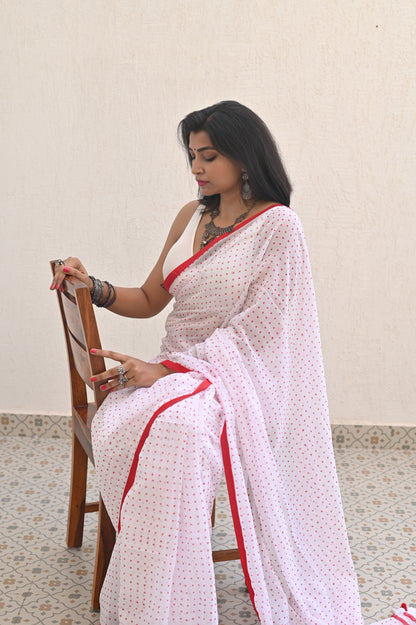 Polka Party Mul Saree