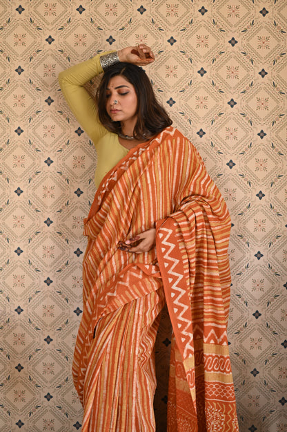Mitti Dabu Mulmul Saree