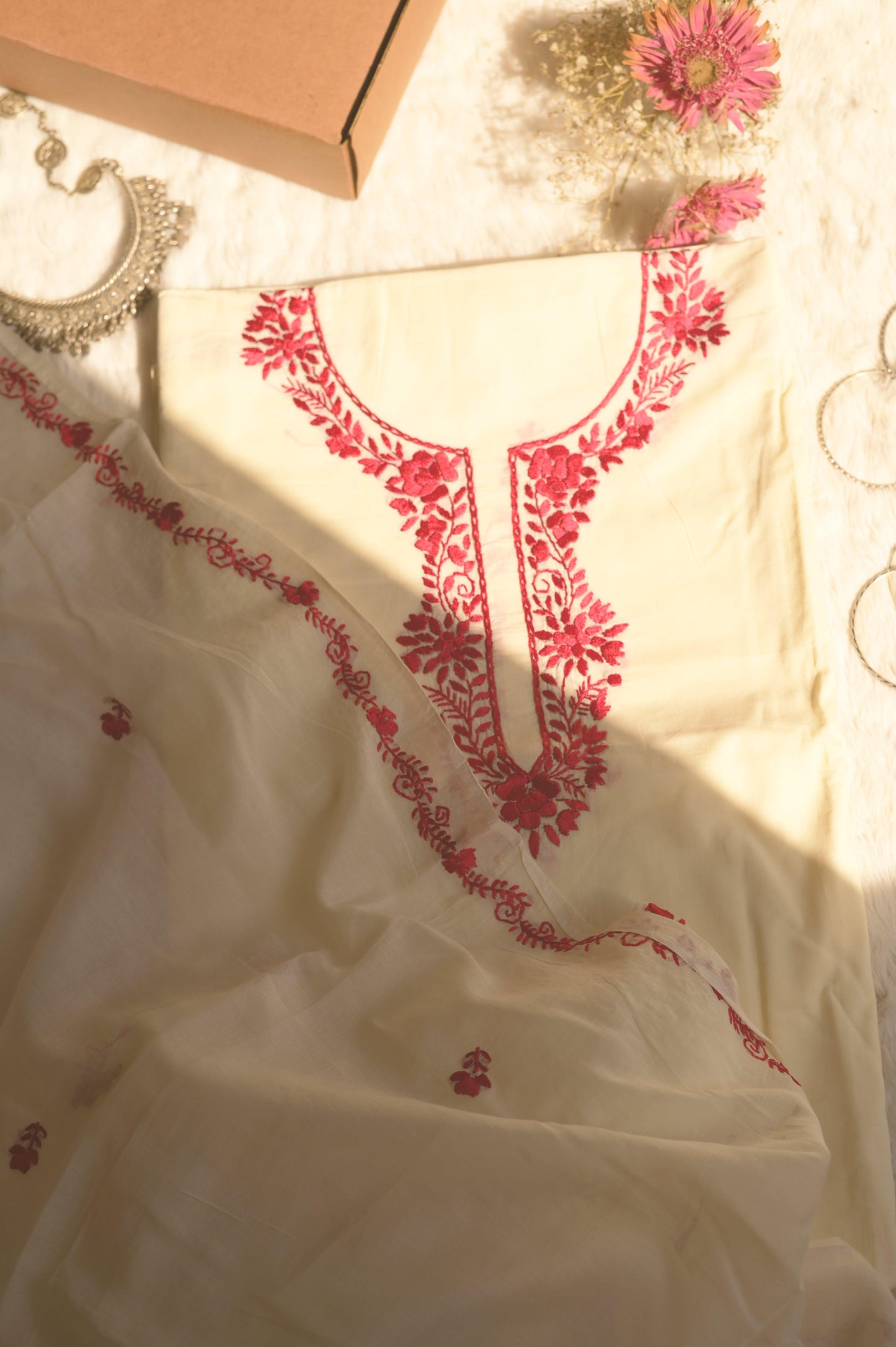 Nafees Handembroidered Suit Set - Mayin India 