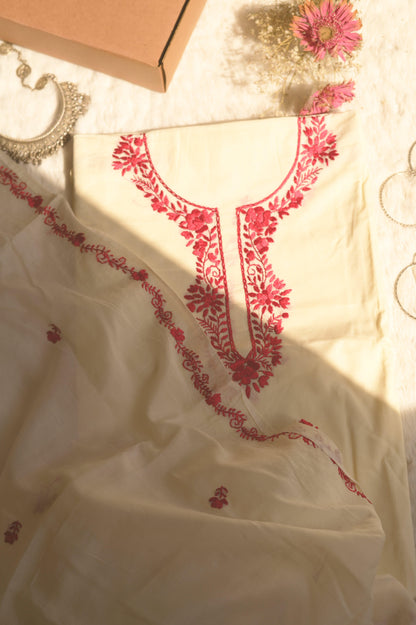 Nafees Handembroidered Suit Set - Mayin India 