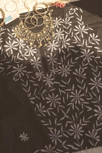 Zaib Handembroidered Suit Set - Mayin India 