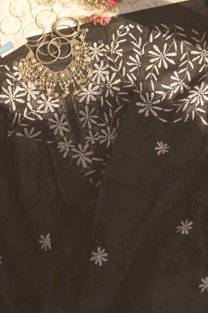 Zaib Handembroidered Suit Set - Mayin India 