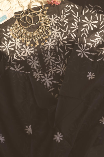 Zaib Handembroidered Suit Set - Mayin India 