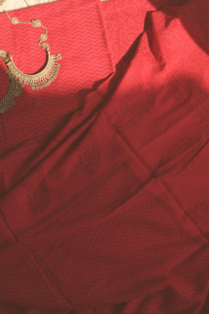 Red Handblockprinted Suit Set - Mayin India 