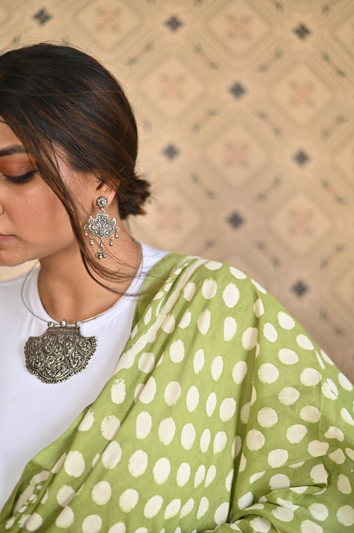 Kacha Aam Dabu Mulmul Saree