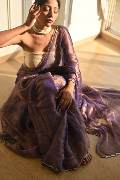 Blue Blood Tissue Saree