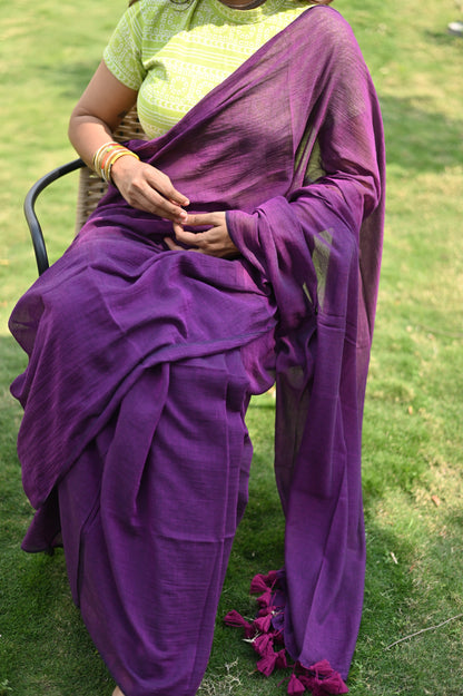 Blueberry Pie Mul Saree