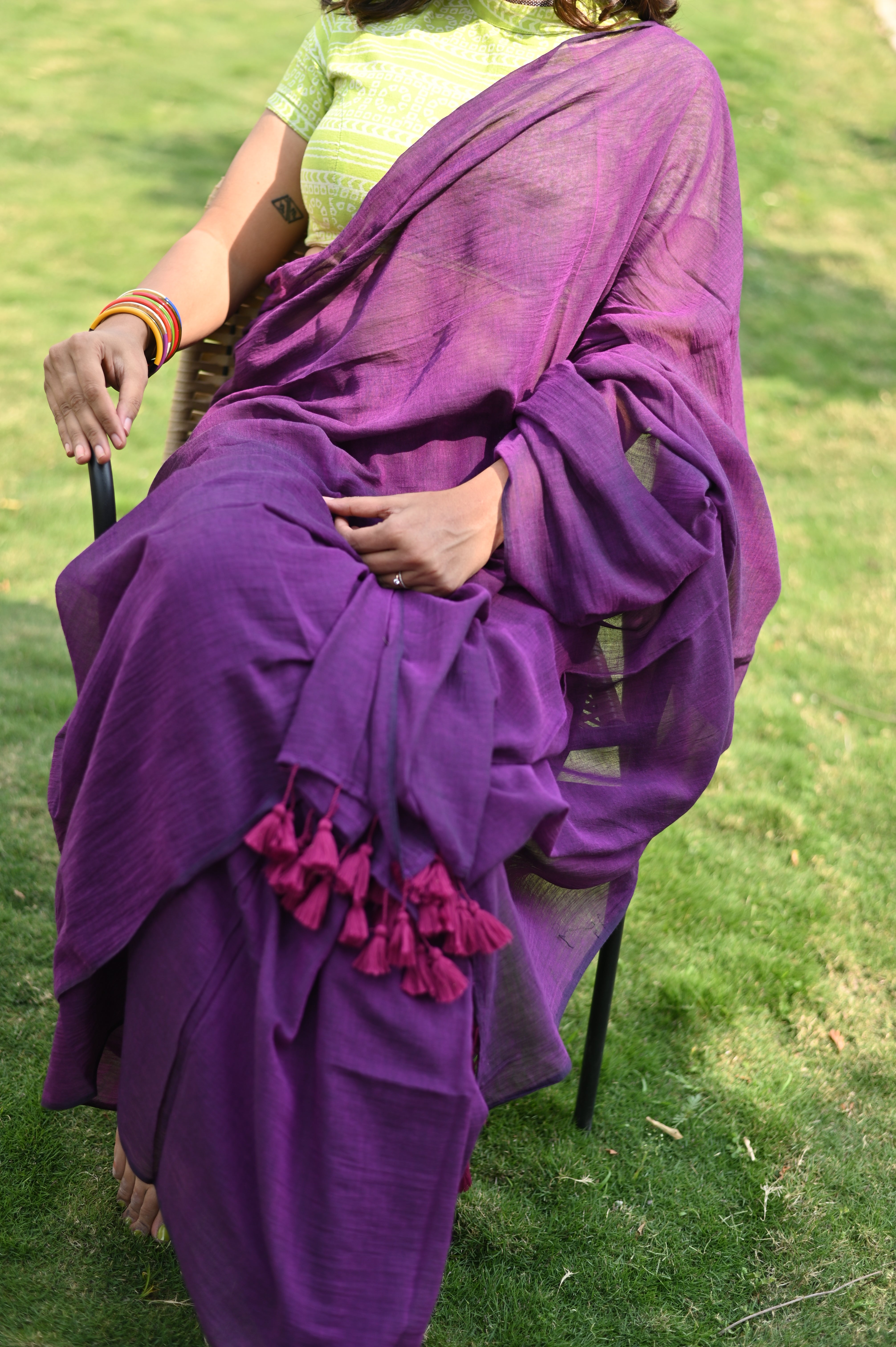 Blueberry Pie Mul Saree Thumbnail