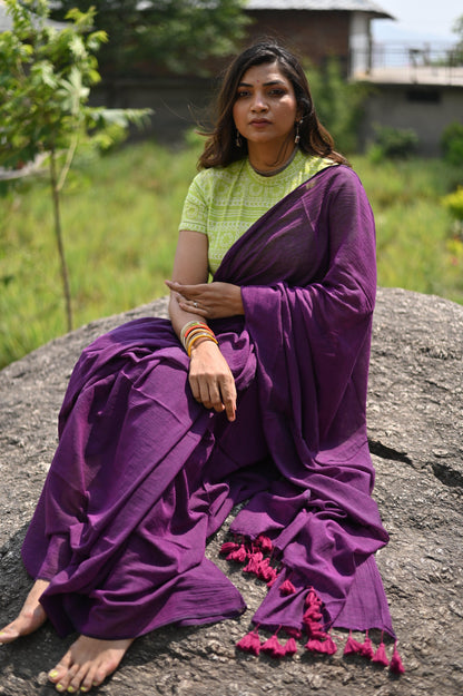 Blueberry Pie Mul Saree