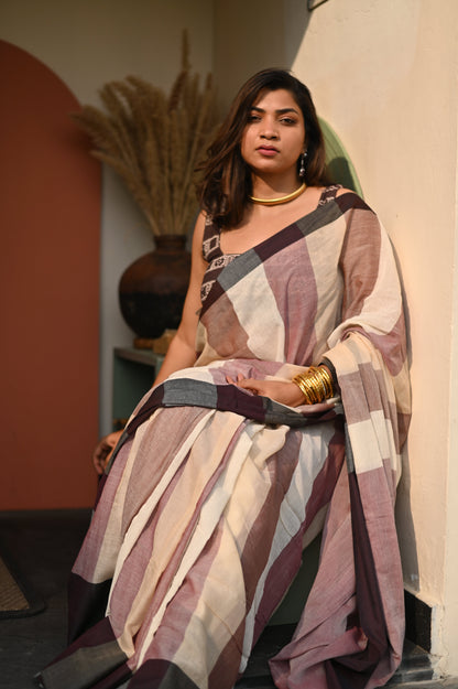 Chai Glaze Mul Modal Saree