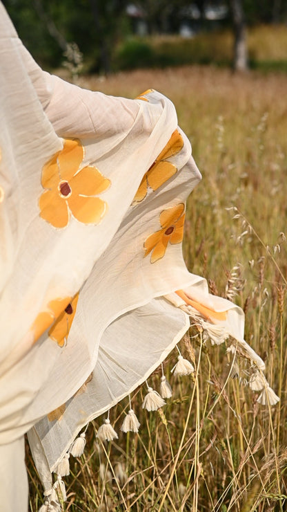 Velvet Leaf Mulmul Saree
