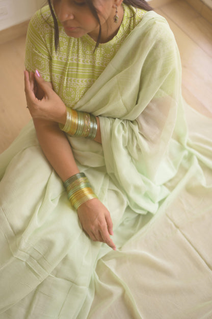 Dewdrop Mul saree - Mayin India 
