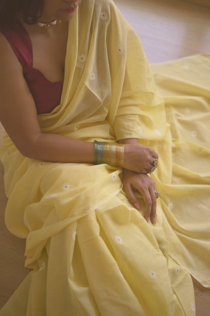 Naples Jamdani Saree - Mayin India 