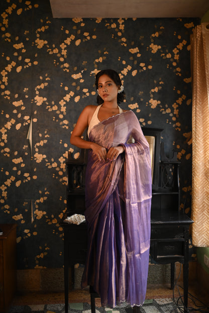 Blue Blood Tissue Saree