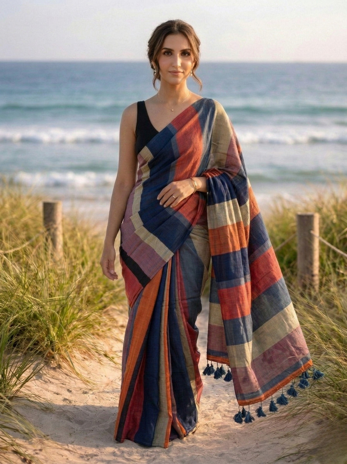 Urban Tide Acrylic Cotton Saree