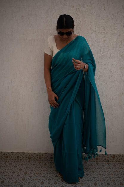 Forest Fantasy Mul Saree - Mayin India 