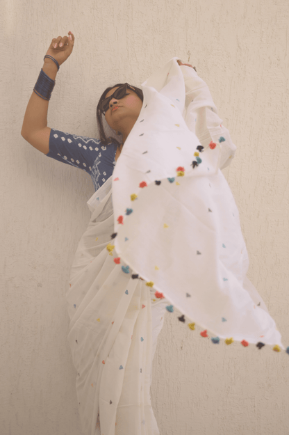 Love Note Jamdani Saree - Mayin India 