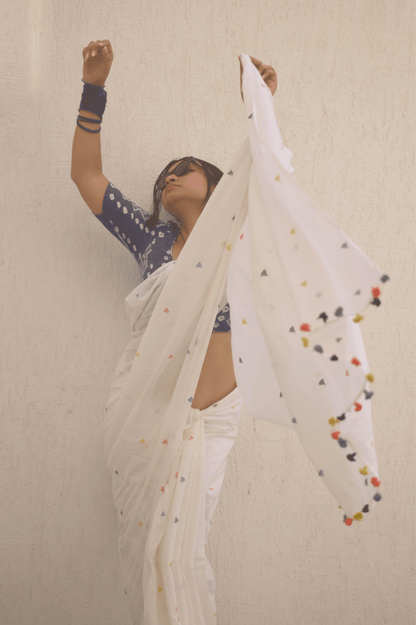 Love Note Jamdani Saree - Mayin India 