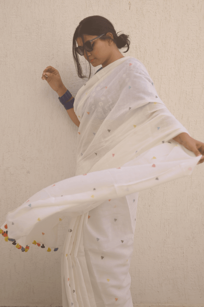 Love Note Jamdani Saree - Mayin India 