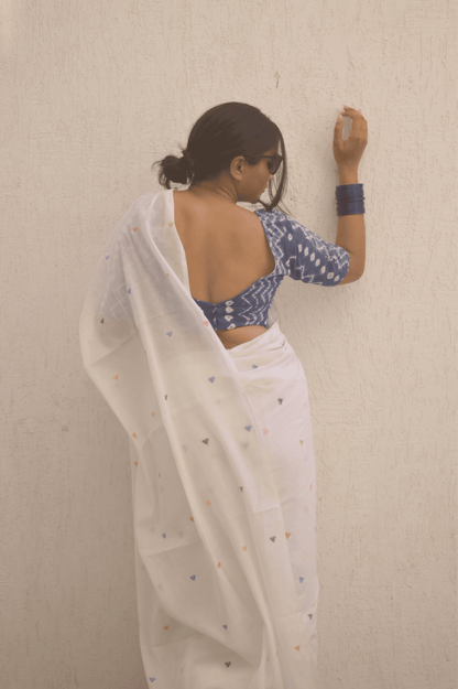 Love Note Jamdani Saree - Mayin India 