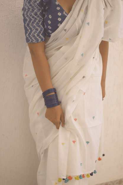 Love Note Jamdani Saree - Mayin India 