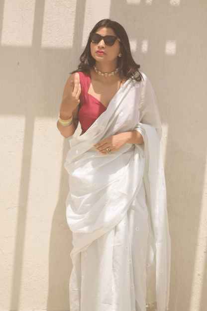 Timeless Beauty Jamdani Saree - Mayin India 
