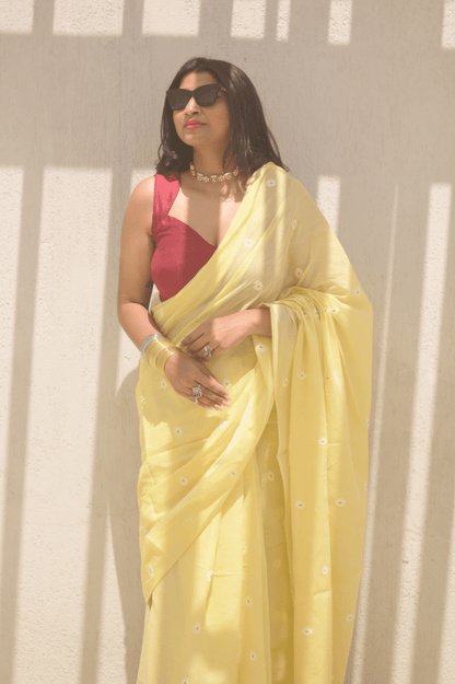 Naples Jamdani Saree - Mayin India 