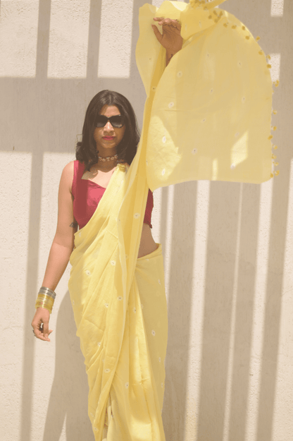Naples Jamdani Saree - Mayin India 