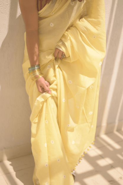 Naples Jamdani Saree - Mayin India 