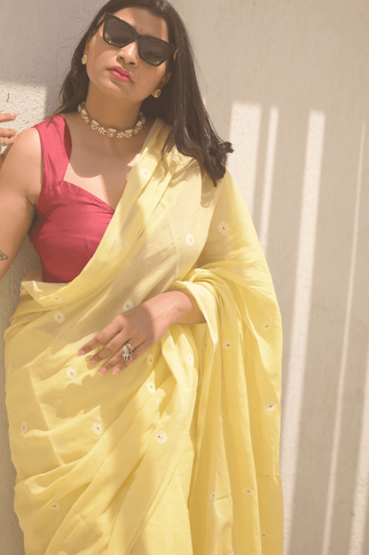 Naples Jamdani Saree - Mayin India 