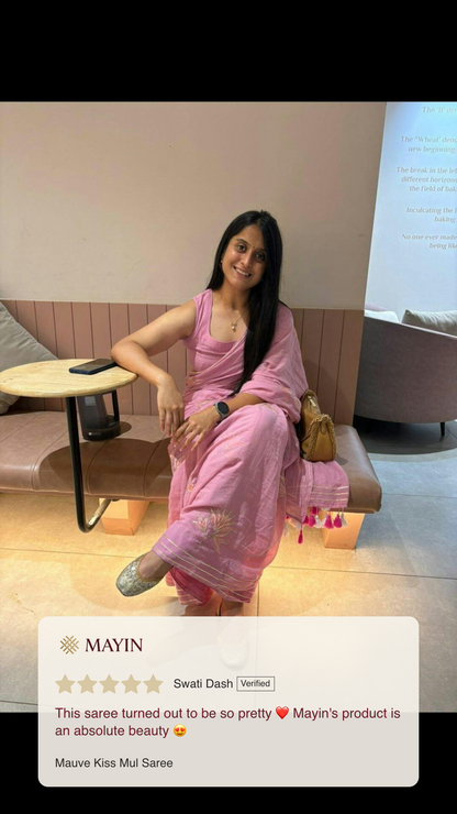 Mauve Kiss Mul Saree