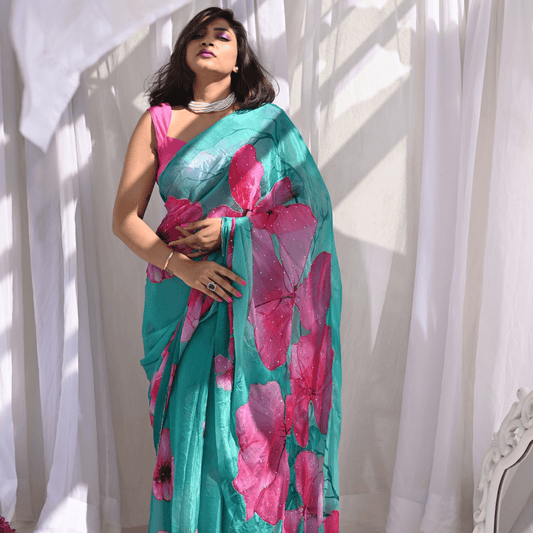 Begonia Pure Silk Saree