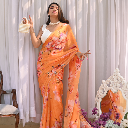 Carnation Pure Silk Saree