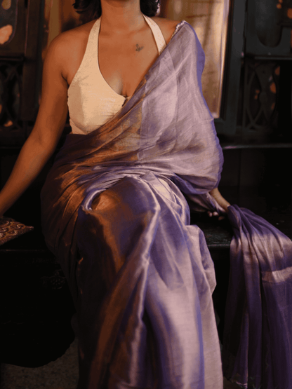 Blue Blood Tissue Saree