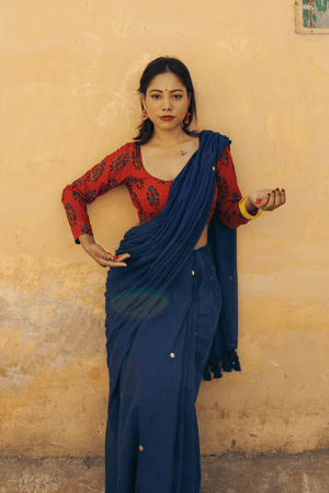Bleu Belle Mul Saree