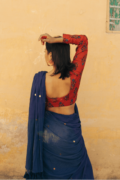 Bleu Belle Mul Saree