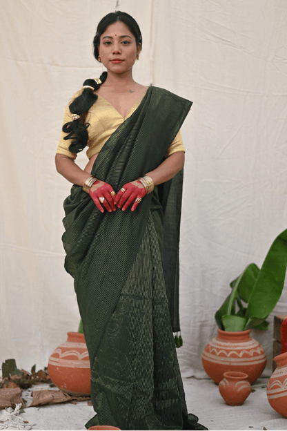 Emerald Zari Mul Saree