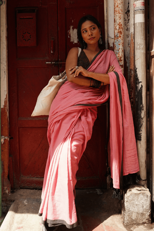 Rose Taupe Saree