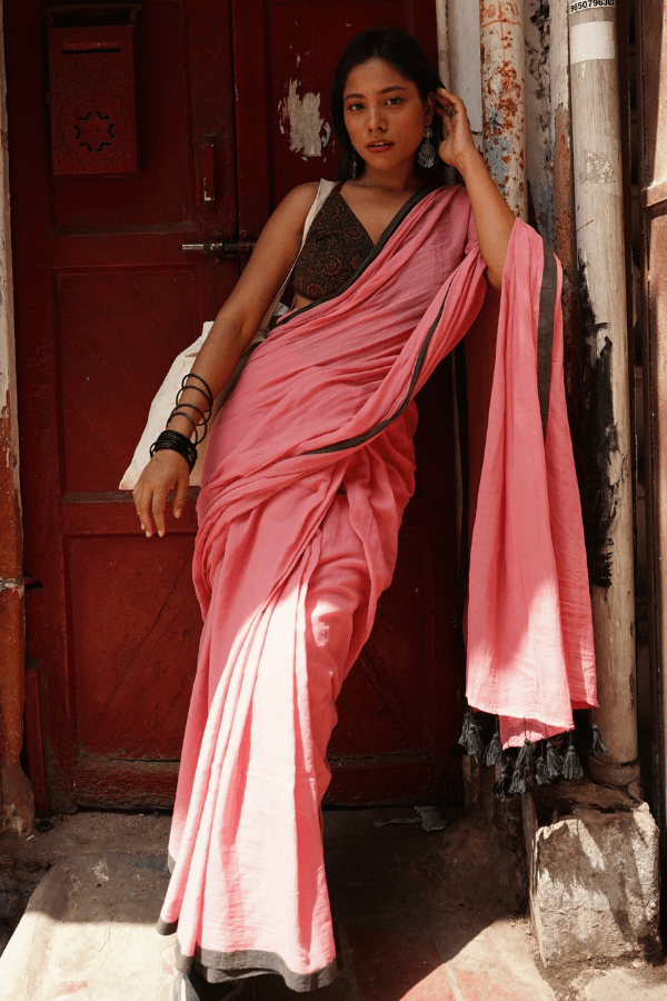 Rose Taupe Saree