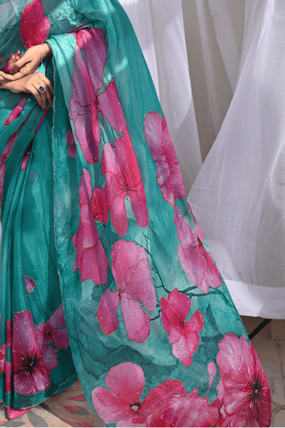 Begonia Pure Silk Saree